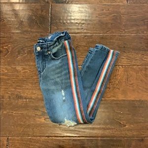 Kidpik jeans with rainbow detail down the side